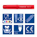 Staedtler jumbo flomastri, Noris 10/1, v PVC etuiju