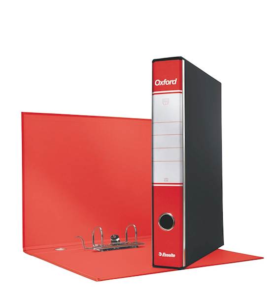 Esselte registrator v škatli Oxford, A4, 50 mm, rdeč