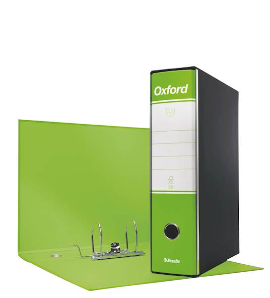 Esselte registrator v škatli Oxford, A4, 80 mm, svetlo zelen