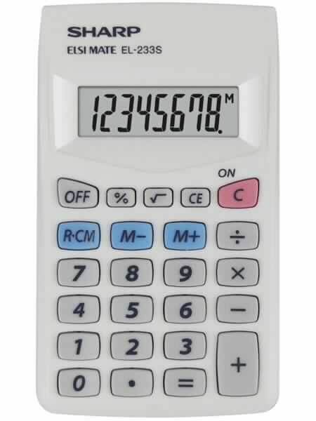 SHARP kalkulator EL233S, 8M, žepni