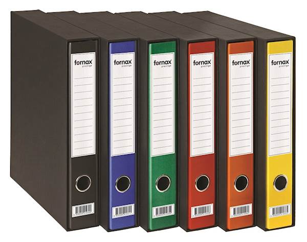 Fornax registrator v škatli Prestige A4, 60 mm, oranžen