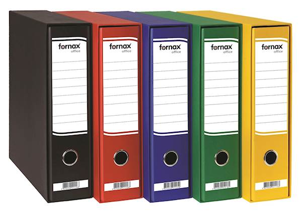 Fornax registrator v škatli Office A4, 80 mm, rdeč