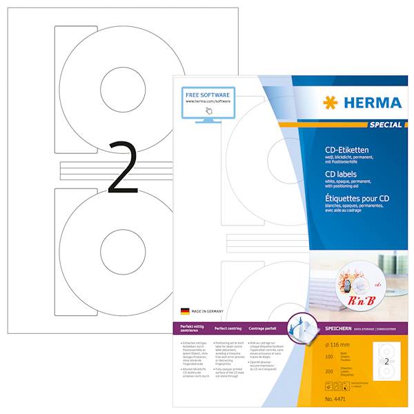 Herma etikete Superprint Special, fi 116 mm, 100/1