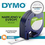 DYMO LT trak 12 mm, črna na rdeči, 91203