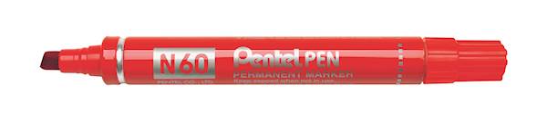 Pentel marker permanentni N60PK, rdeč