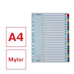 Esselte pregradni karton Mylar, A4, PP, barvni, A-Z