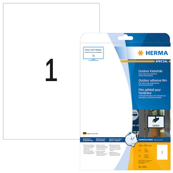 Herma outdoor etikete Superprint Special, 210x297 mm, 10/1