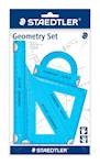 Staedtler geometrijski set ravnil 4/1, sort barve