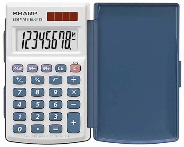 SHARP kalkulator EL243S, 8M, žepni