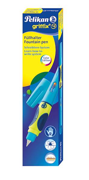 Pelikan nalivno pero Griffix za desničarje, Fresh Blue, v škatli