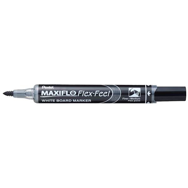 Pentel marker whiteboard Maxiflo Flex-Feel, črn