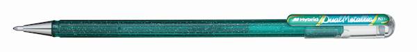 Pentel roler gel Hybrid Dual metallic K110, zeleno-moder