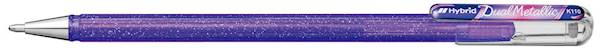 Pentel roler gel Hybrid Dual metallic K110, viola-moder