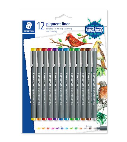 Staedtler pigmentni flomastri Design Journey, 12/1 v PVC etuij