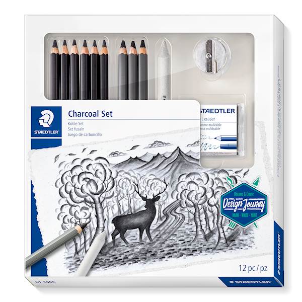 Staedtler set Design Journey za risanje z ogljem, v kartonski škatli