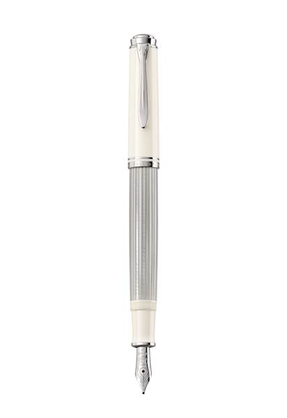 Pelikan nalivno pero Souverän M405, srebno-bel, F konica