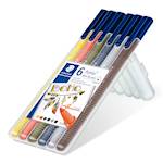 Staedtler flomastri Triplus, 6/1, v PVC etuiju, Boho