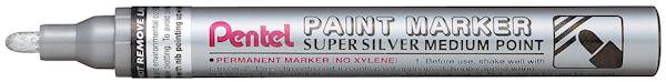 Pentel Paint marker MMP10, 4,5 mm, srebrn