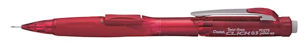 Pentel tehnični svinčnik Twist-Erase Click 0.5, rdeč
