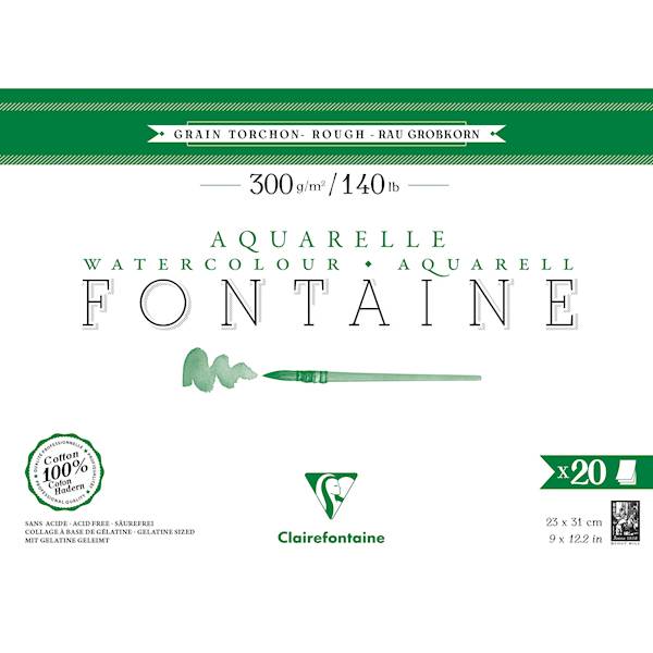 Clairefontaine blok Fontaine, Rough, 23x31 cm, 20 listni, 300 g