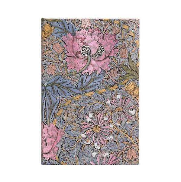 Paperblanks Morris Pink Honeysuckle, mini, črtni, trde platnice