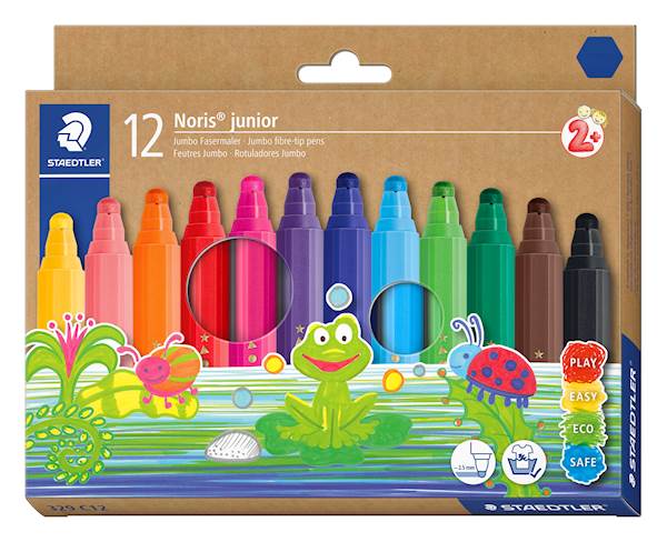 Staedtler flomastri Noris Junior, 12/1, v kartonski škatli