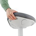 Leitz stol Cosy Active Comfort Sit 47-64 cm, svetlo siv