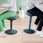 Leitz stol Cosy Active Comfort Sit 47-64 cm, temno siv